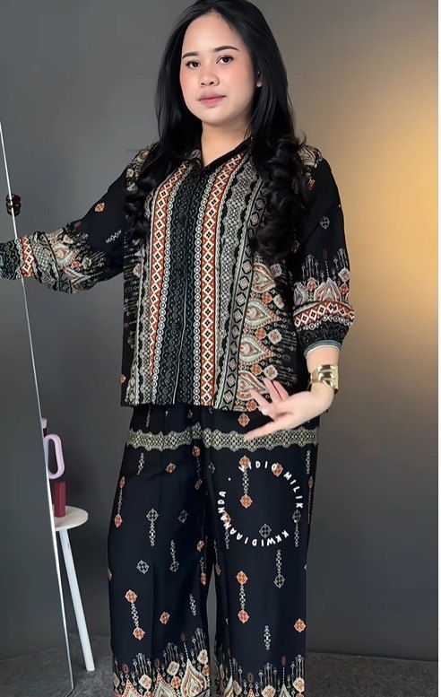 Women’s Premium Black Printed Co-Ord Set | Anti-Tarnish Soft Fabric Cord Se