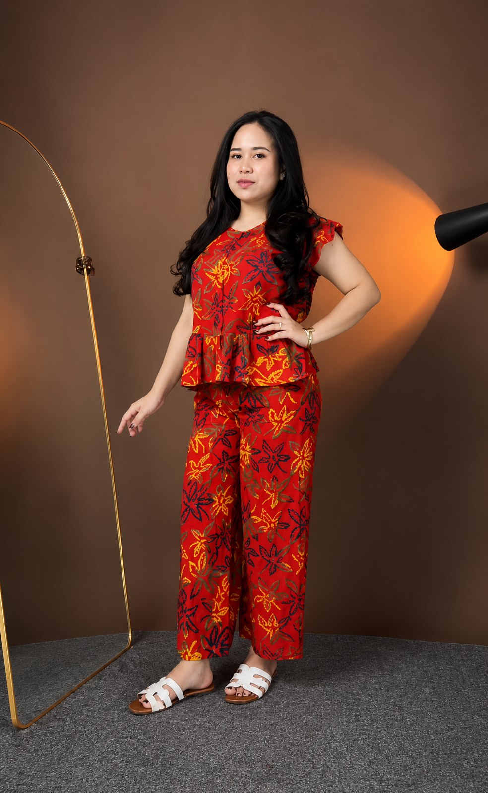 Women’s Red Floral Co-Ord Set | Premium Anti-Tarnish Soft Cotton Co-Ord Suit for Women